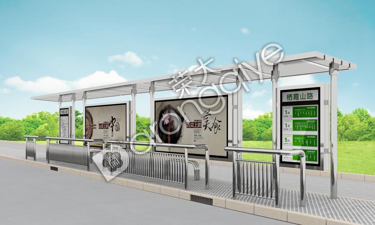 公交候車亭效果圖