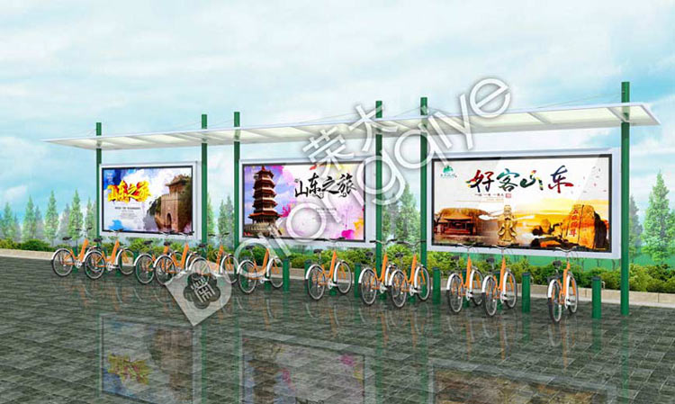 公共自行車棚效果圖